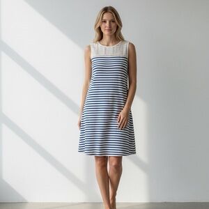 Market & Spruce Amethyst Eyelet Detail Knit Dress - Size Medium